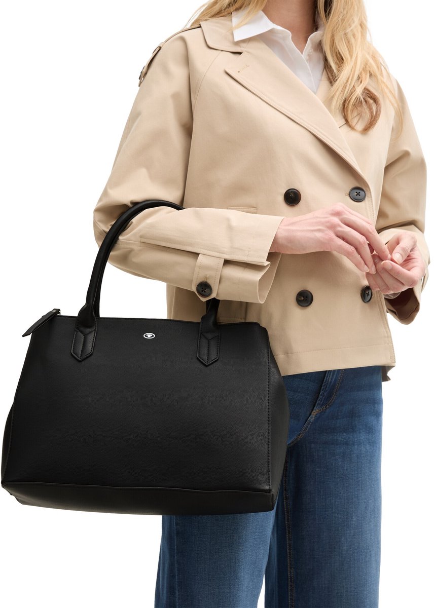 Tom Tailor - TTROMA M Shopper van imitatieleer - Maat ONESIZE - schwarz / black