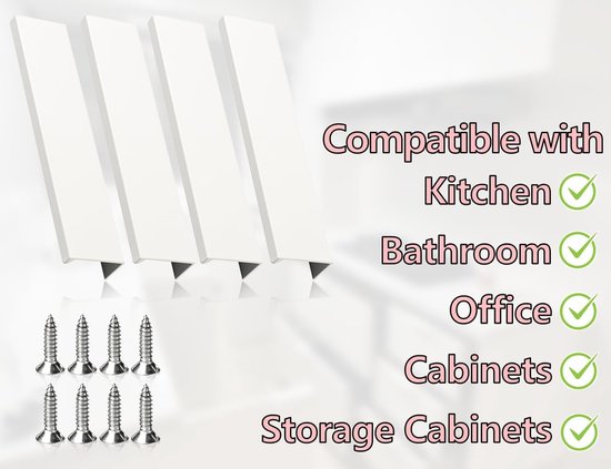 GREMBI 1 X Verborgen Kast Handgrepen Alumilegelade Gebogen Deurgreep Onzichtbare Handgreep Moderne Stijl Vinger Rand Trek Meubels Handgrepen, Voor Keukengarderobe Deur (Lengte 200 Mm)/Lengte 150 Mm