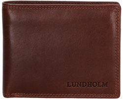 Lundholm Portemonnee heren luxe leer RFID anti-skim - Oslo serie portefeuille heren leer - mannen cadeautjes Billfold Bruin