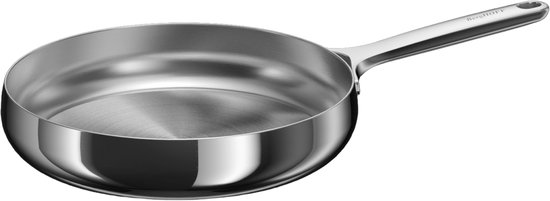 BergHOFF Home Koekenpan Ø 28 cm – RVS Braadpan – PFAS-Vrije Bakpan – Geschikt voor Inductie, Gas, Elektrisch en Keramisch – Ovenbestendige tot 250 °C en Vaatwasserbestendige Pan – Stellar Steel