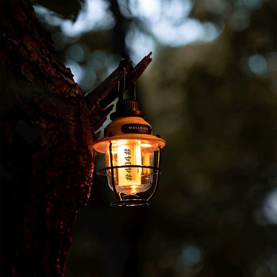 Campinglamp - LED lantaarn - camping lamp oplaadbaar - 3W Multifunctionele Hanglamp - Warm & Koud Licht - Herlaadbaar 2000mAh - Gele Tentlamp - 3 Lichtkleuren + SOS Noodmodus - IP44 Weerbestendig — afbeelding 4