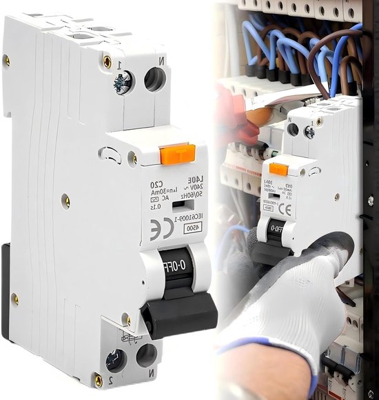 Protected Switch Switch 6kA L40-1P+N-C16-30mA Type A - RCD Circuit Protection Switch ...