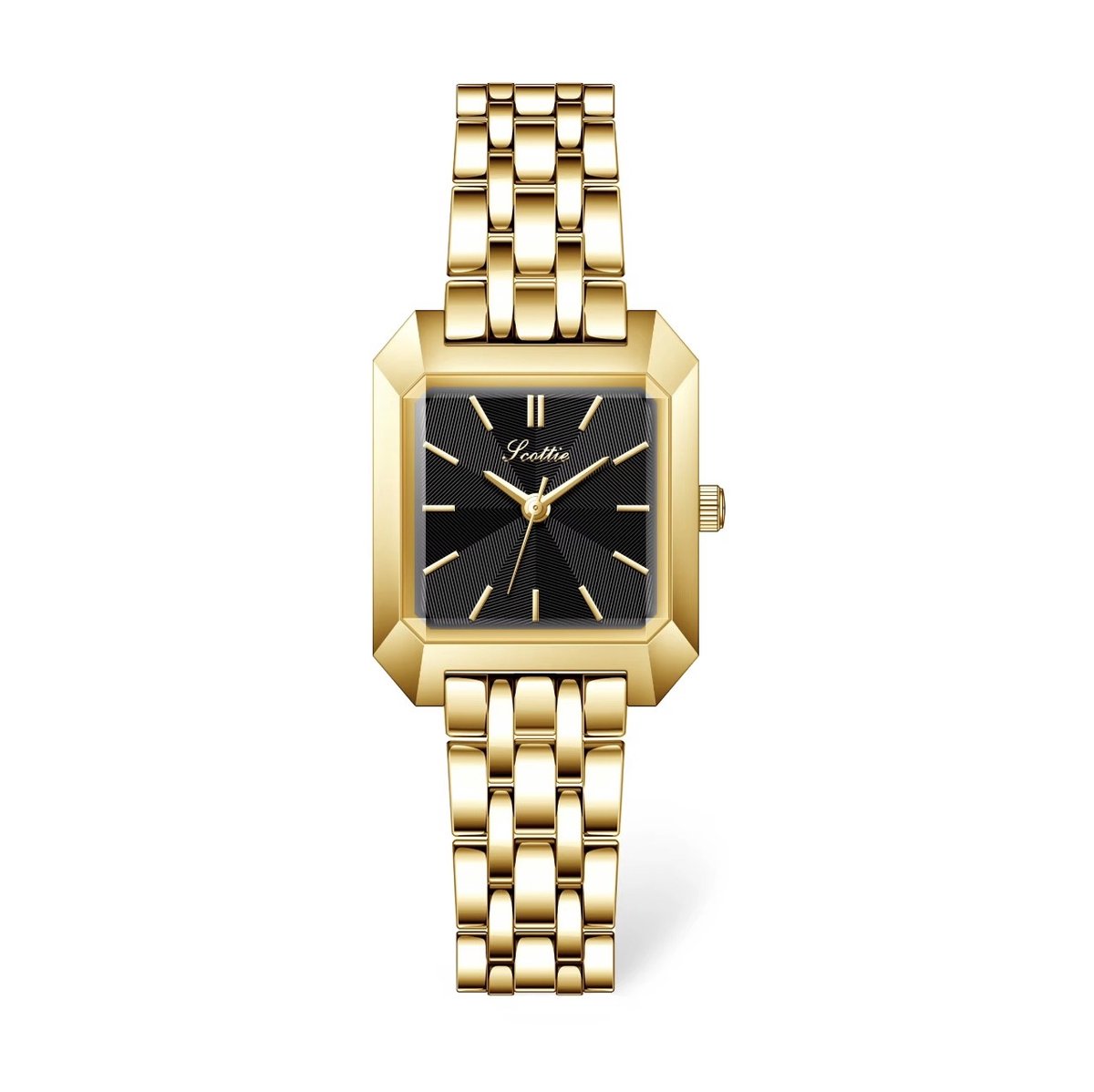 Scottie Dames Horloge ZwartGoud | Dames Horloge | Best Verkochte Horloges | Luxe Geschenkdoos | Borasi | Dames Sieraden |