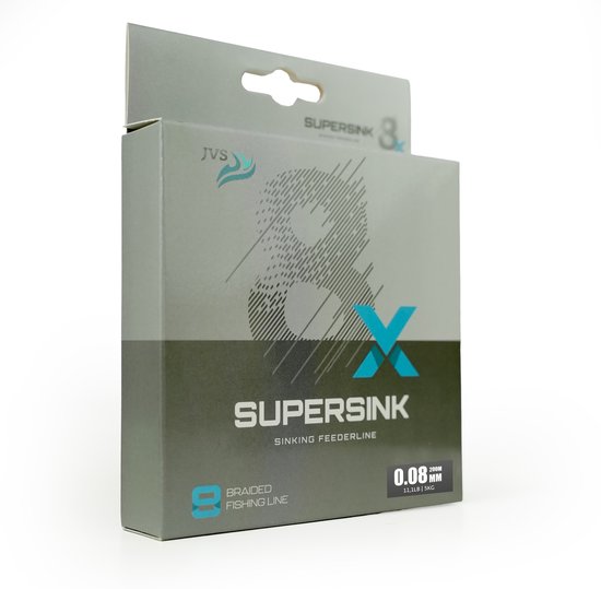 JVS SuperSink 8-Braid - Feederline - 200m - 0.06mm - 4kg - Sinking van JVS — afbeelding 3