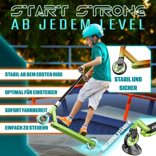 KESSER Stuntstep X-Limit Pro - 360 Step voor Kinderen en