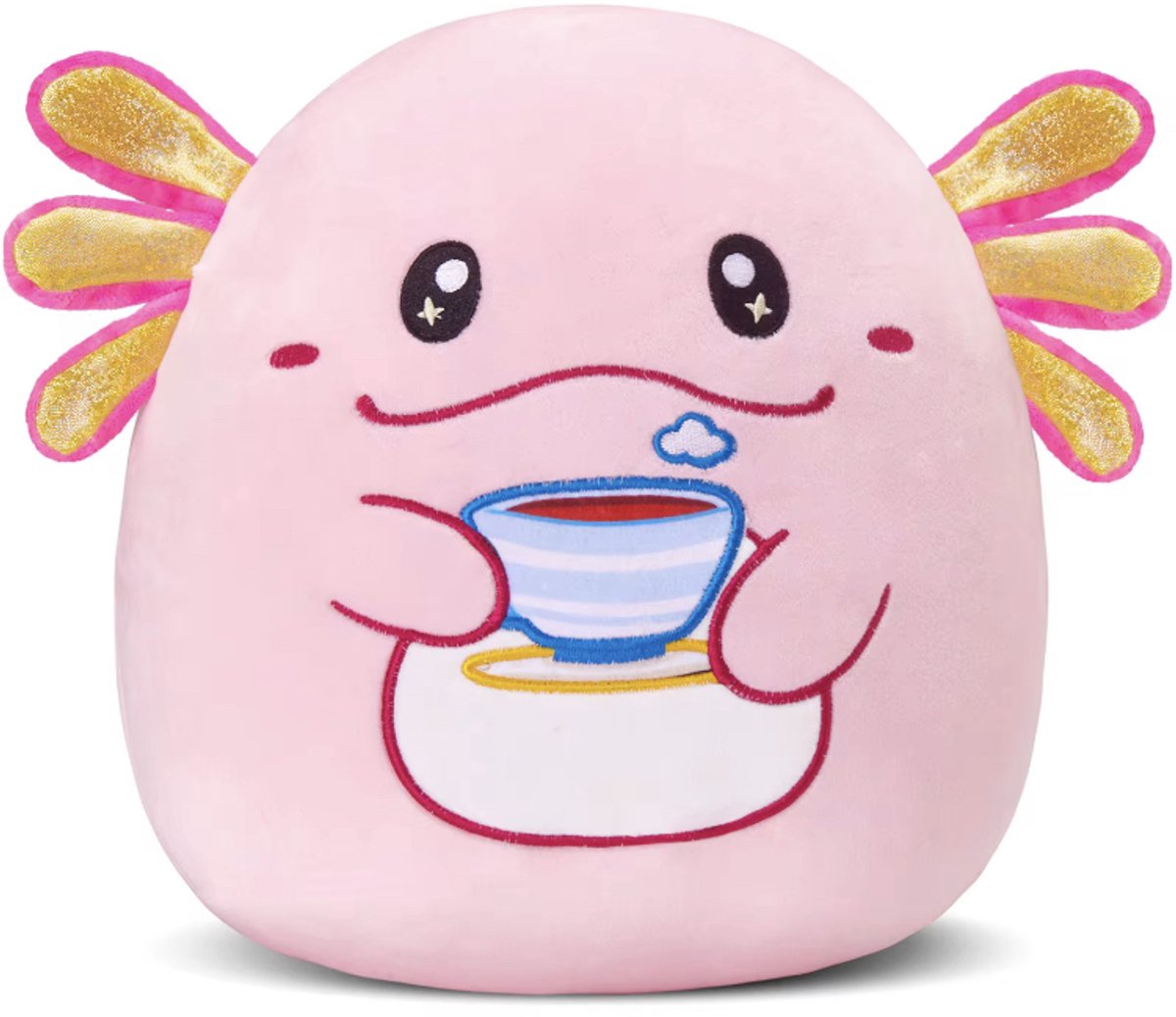 Creasowl® Axolotl Knuffel Roze 30 cm – Squishy Pluche Knuffeldier – Superzacht & Schattig – Kawaii Knuffel voor Kinderen & Volwassenen – Perfect Cadeau – Zachte Knuffel Axolotl – Decoratief & Knus – Knuffelbaar Speelgoed Dier – Populair & Uniek