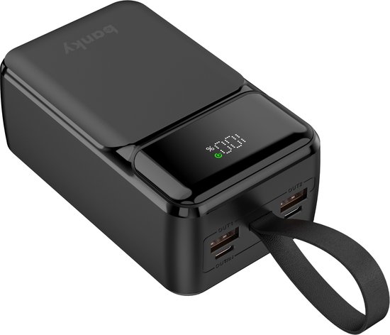 Banky 65W Powerbank 27000 mAh Zwart met Snellader - Banky - €49,95