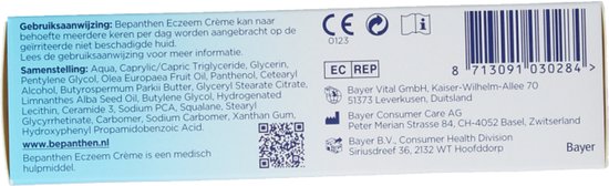 ​Bepanthen Eczeem Crème 50 gram | Verlicht Jeuk en Roodheid bij Mild tot Matig Eczeem | Ondersteunt Huidherstel met Dexpanthenol | Vrij van Cortisonen en Parfum​
