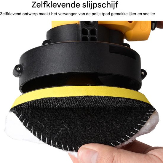 Polisseuse électrique 700 W – 6 disques de polissage – Polisseuse pour voiture à vitesse et poignée réglables – Machine à cirer pour voiture, sol, meubles et carrelages – Éponges de polissage et étui inclus