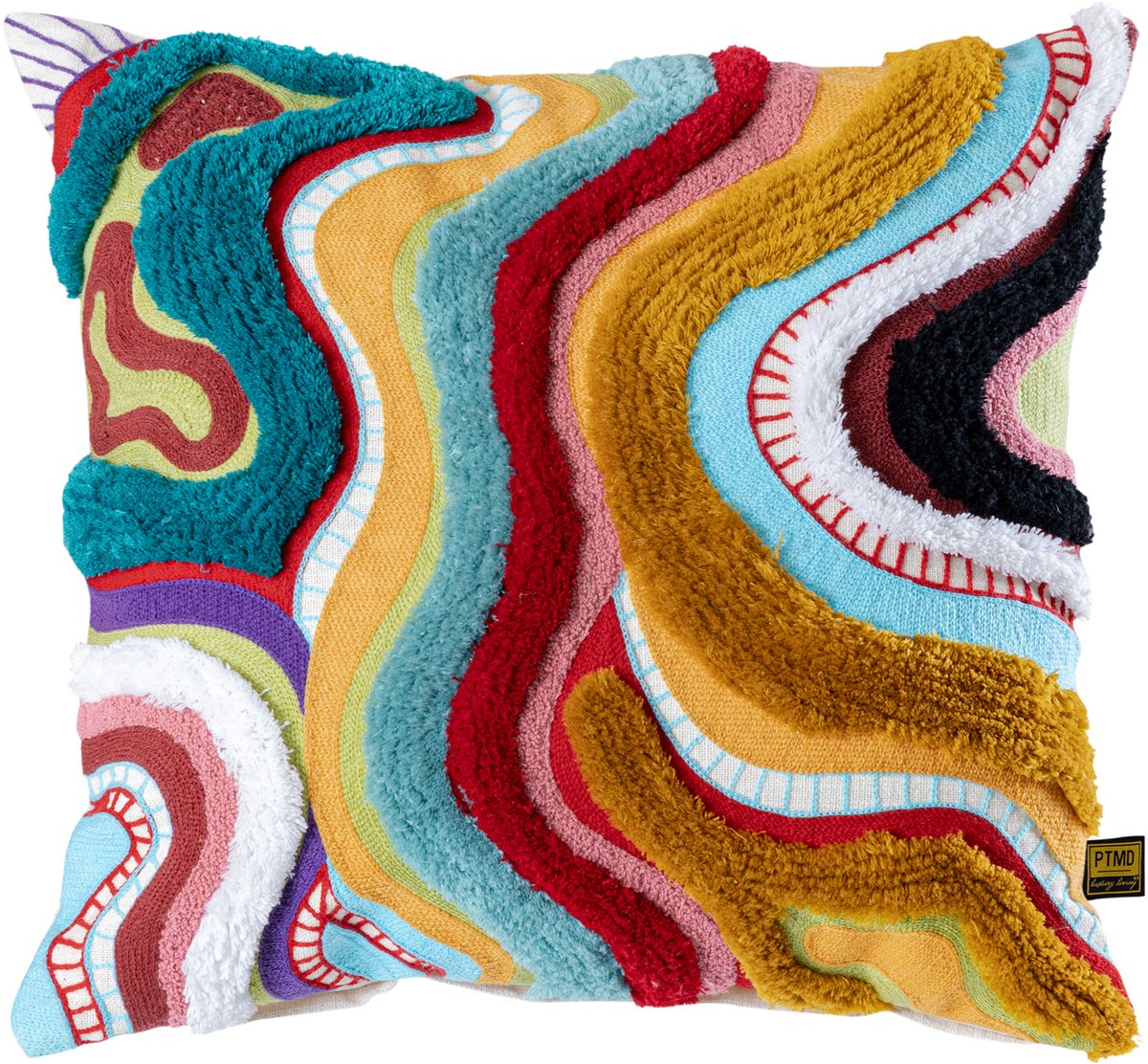 PTMD Sierkussen Courtneay - Blauw - 45x4x45cm