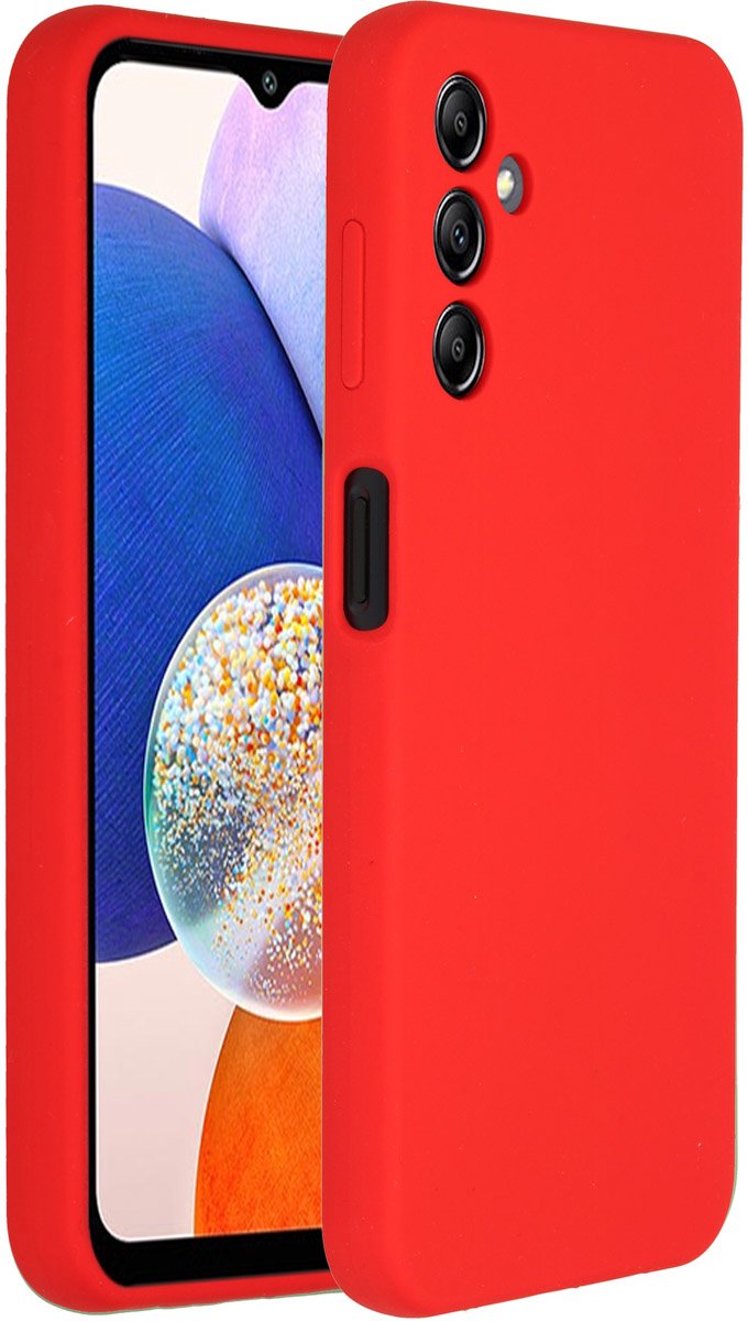 Accezz Hoesje Geschikt voor Samsung Galaxy A14 (5G) Hoesje Siliconen - Accezz Liquid Silicone Backcover - Rood