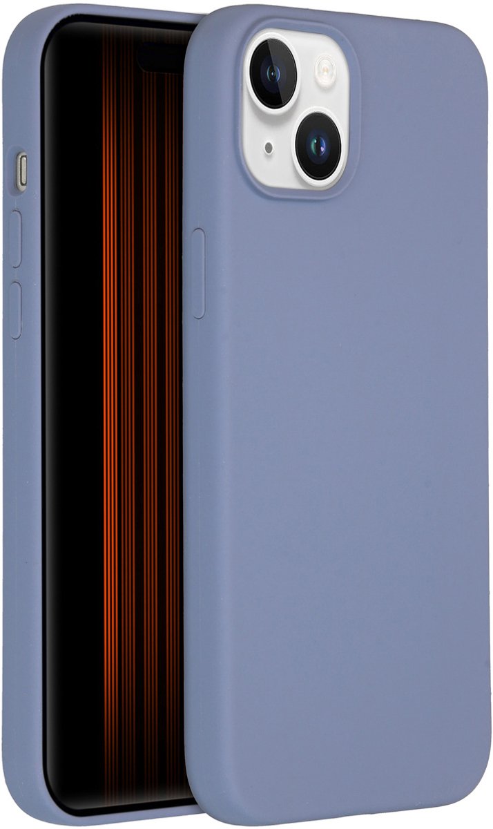 iPhone 15 Plus Hoesje Siliconen - Accezz Liquid Silicone Backcover met MagSafe - grijs