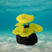 Décoration d'aquarium en Coral coloré – Jaune – 9×9×7 cm – Siliconen