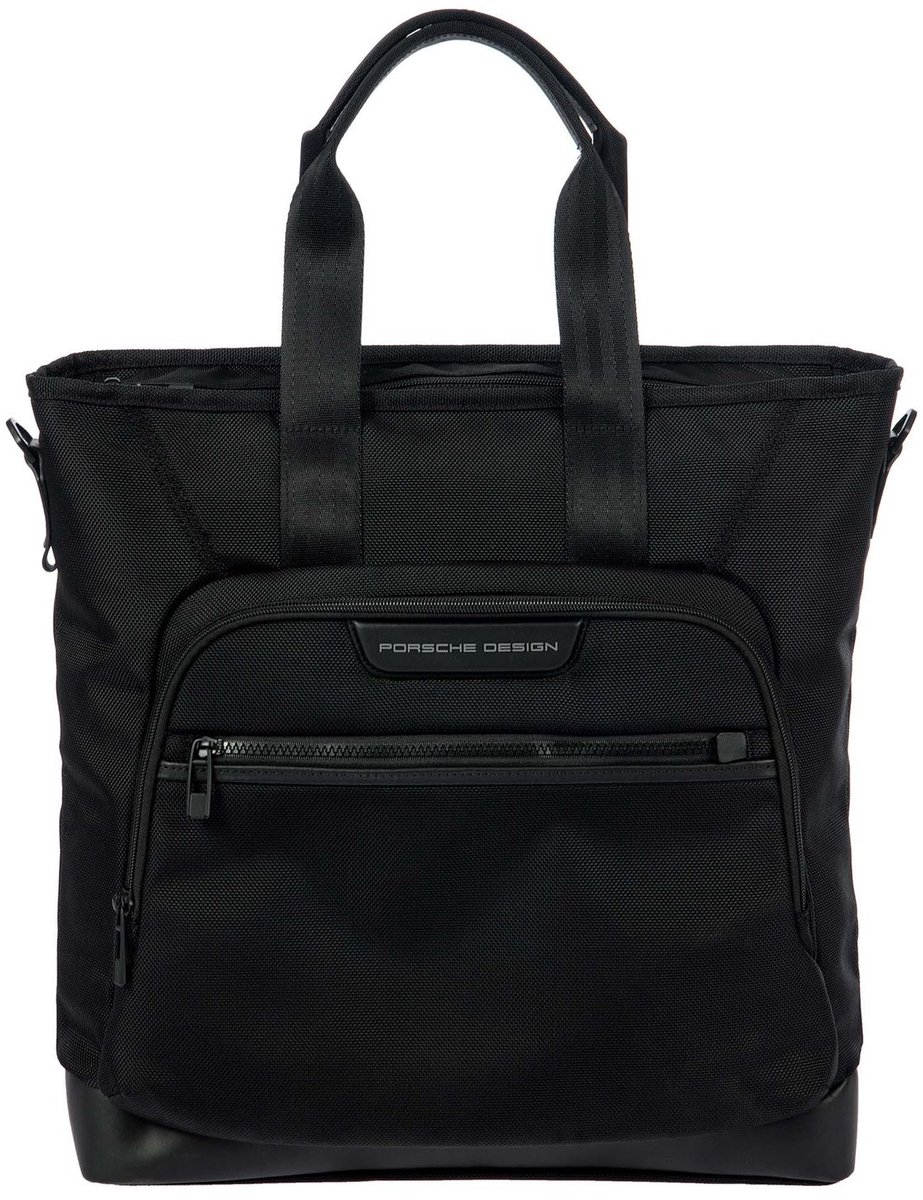 PORSCHE DESIGN schoudertas business tas met laptopvak Roadster Evo Tote Bag Black zwart
