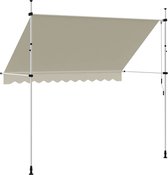 vidaXL Auvent extensible manuellement 300 cm crème
