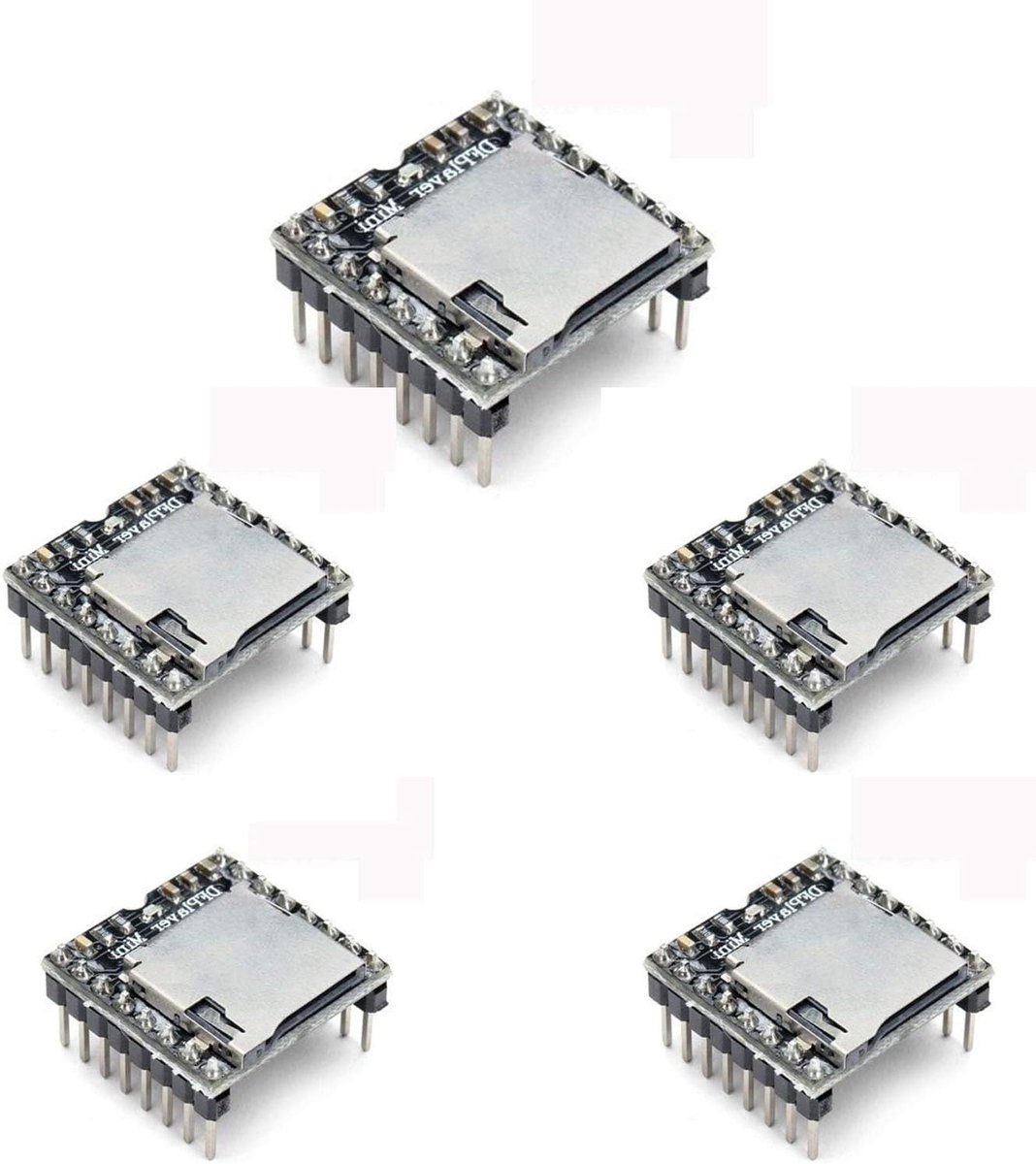 Image of 5 stuks mini-MP3-speler DFPlayer Master Module, ondersteunt TF-kaart en USB flash drive - Arduino compatibel
