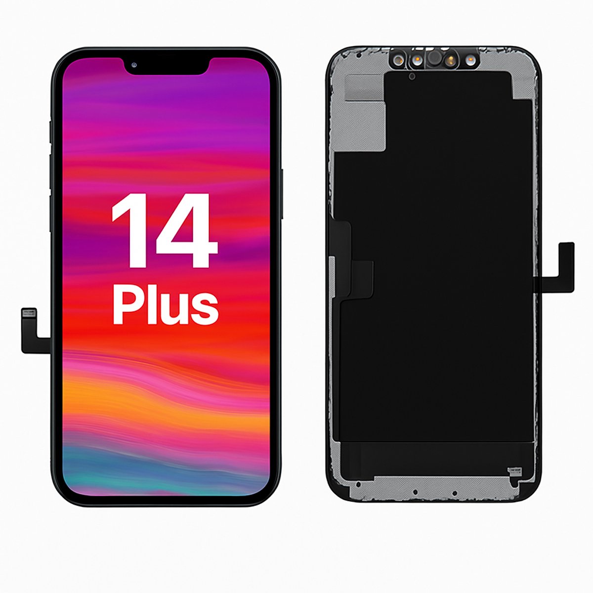 LCD Scherm Geschikt Voor IPhone 14 Plus (14+) Met Front Camera Frame | Hoge HD+ Kwaliteit Display