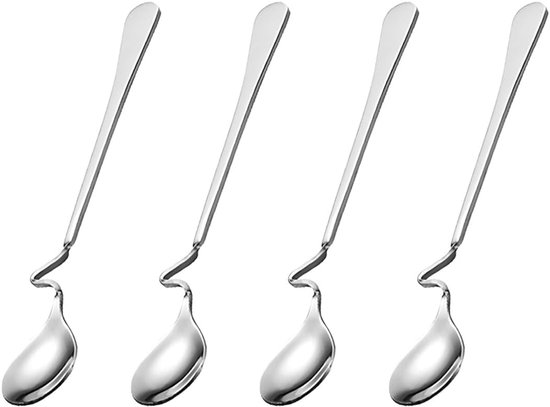 Ylinwtech 6 stuks jamlepels, honinglepel, koffielepel, jam lepel, honinglepel, hoogwaardig roestvrij staal, geschikt voor jam, yoghurt, honing