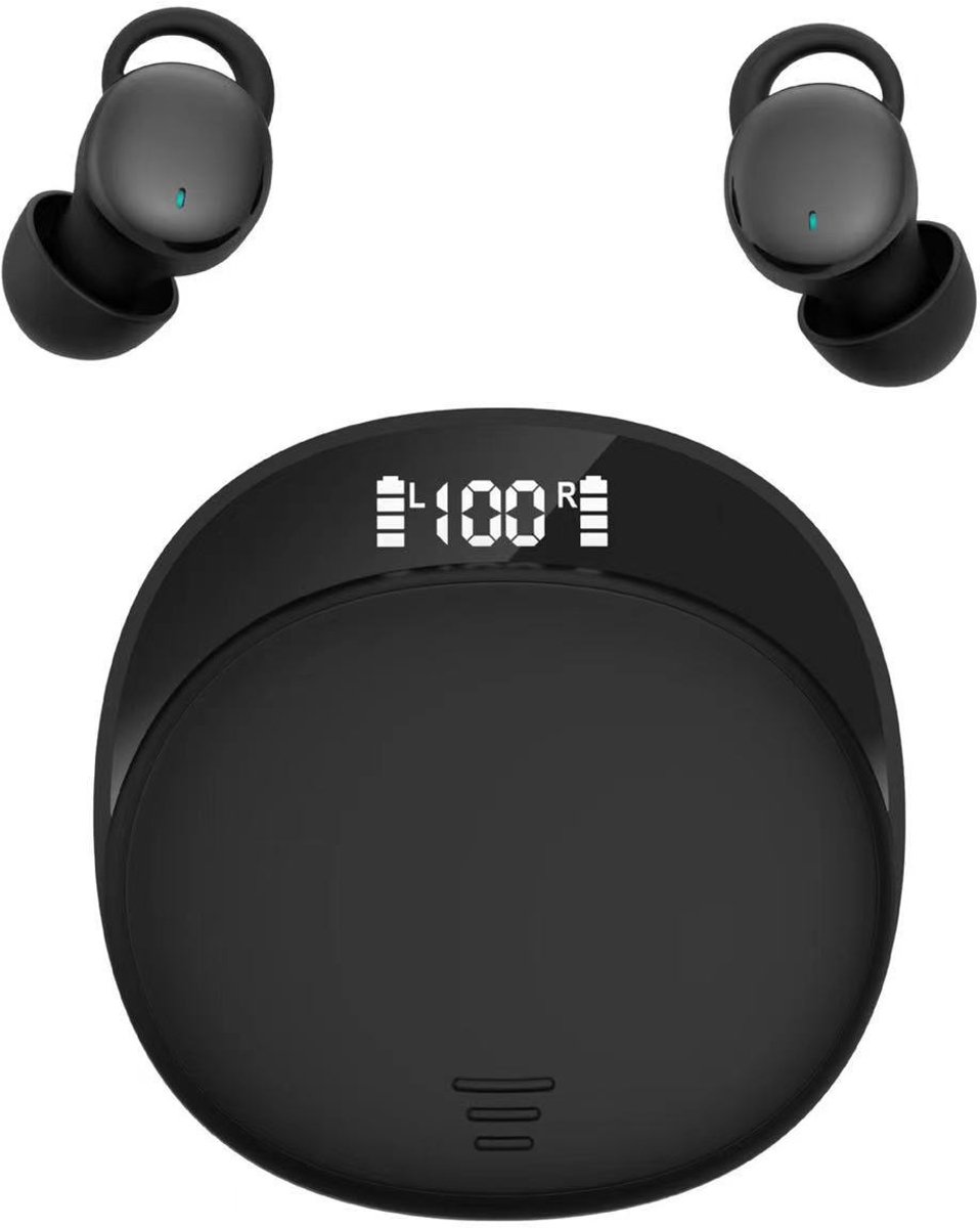 Draadloze oordopjes -bluetooth oordopjes-Bluetooth 5.3 - Sleep Plugs - Noise Cancelling - Kleinste Oortjes - Geschikt voor elke laptop en smartphone - zwart