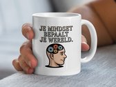 Mindset Mug, Motivatie Quote, Je Mindset Bepaalt Je Wereld, Inspirerende Mok, Positiviteit Cadeau, Koffiemok, Thee Mug