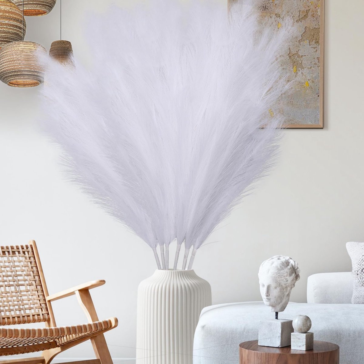 Ibenzoa® Decoratief Kunstpampasgras voor Stijlvolle Interieurs en Bruiloften - Set van 6 Stuks, 110 cm Hoog