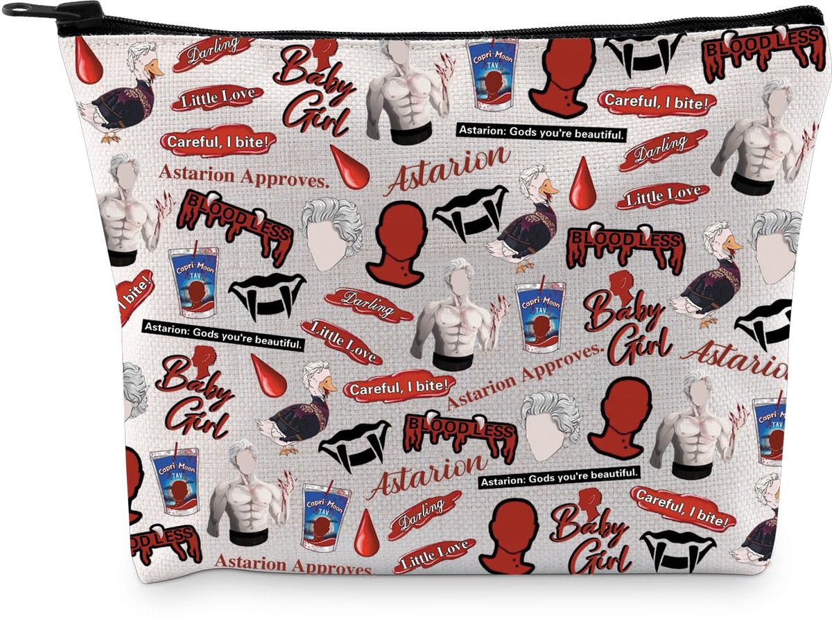 Games Inspired Gift Astarion Fan Makeup Bag Astarion Adopts Cosmetic Bag Video Games Fan Gift Games Merch, Astarion Fan Bag