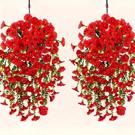9 stuks gemengde kleuren kunstbloemen buiten, kunstmatige plastic bloemen duurzaam en UV-bestendig, planten kunstmatig buiten voor veranda loopbrug tuin vensterbank kamer patio decor