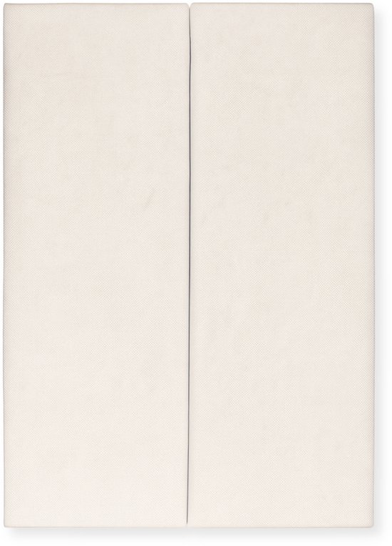 Crème witte matras, opgevouwen.