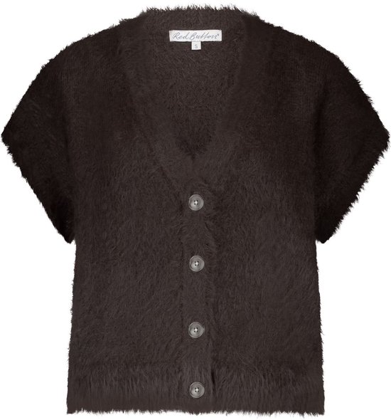 Red Button Sleeveless fuzzy es