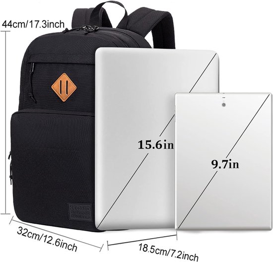 Rugzakken school rugzak voor tiener meisjes vrouwelijke laptop rugzak travel bag maat- 33x16x47cm (zwart) - Mode accessoires kopen? | Korting tot 47