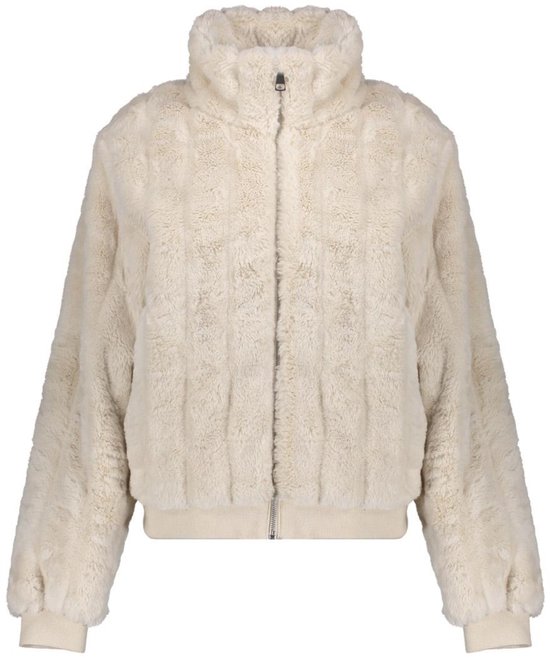 Geisha Jas Short Faux Fur Jas 58562 19 010 Off-white Dames Maat - L