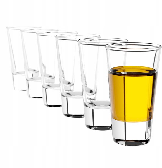 Sendez 6 zwarte likeurglazen 75 ml borrelglaasjes aperitief shots stamper tequilaglazen fruitglas