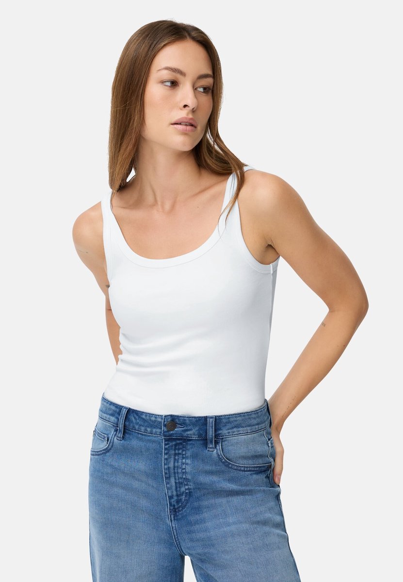 camel active Top van puur katoen - Maat womenswear-S - Melkwit