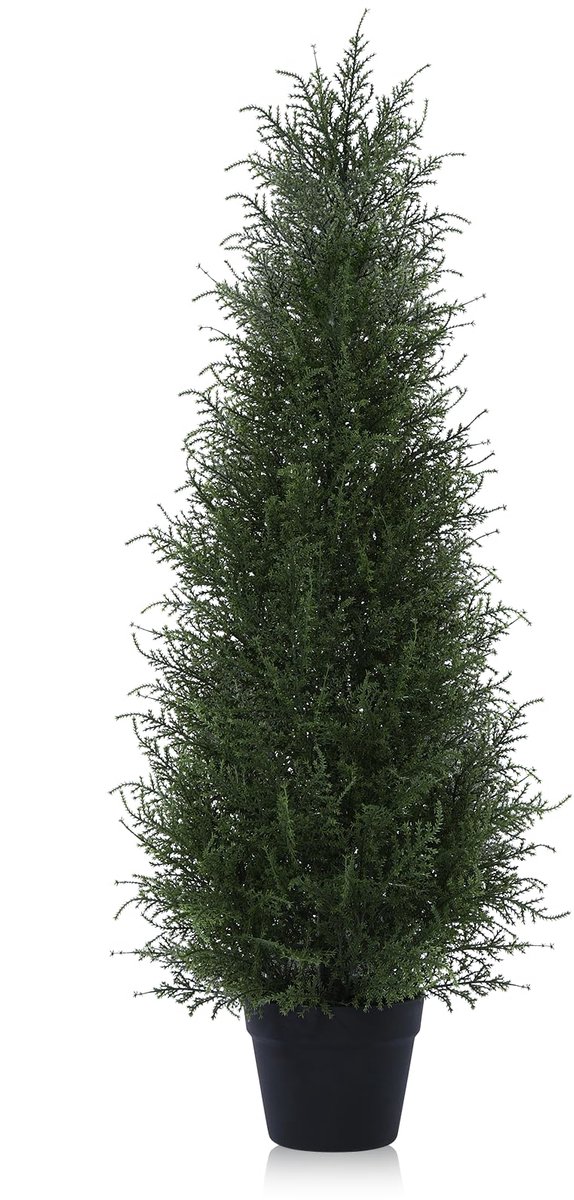 Kazeila Kunstmatige Cederplant 90cm Kunstcederboom, Kunstboom Buiten UV-bestendig voor Thuis Woonkamer Slaapkamer Kantoor Decoratie (1 Pak)