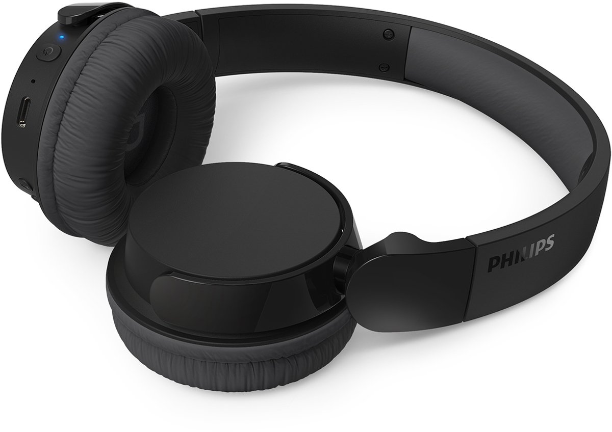 Afbeelding 2 van PHILIPS TAH3209BK Lightweight On Ear draadloze Bluetooth Headphones met Passive Noise Isolation - 25 uur afspeeltijd, natuurlijk geluid, heldere gesprekken, dynamische bass, 2 uur USB-laden - Zwart