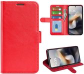 MobyDefend Hoesje - Geschikt voor Motorola Moto G56 - Wallet Book Case (Sluiting Achterkant) - Rood