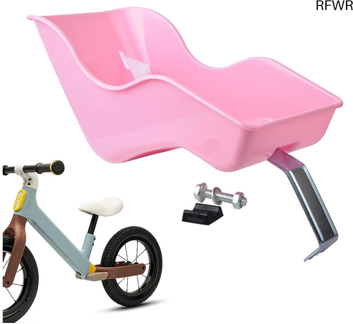 RFWR® Poppenfietsstoeltje met verstelbare riem en veilige bevestiging voor kinderen