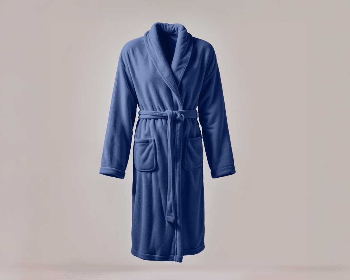 Dreamhouse Badjas - Coral Fleece - Badjas - Katoen badstof - L/XL - Navy