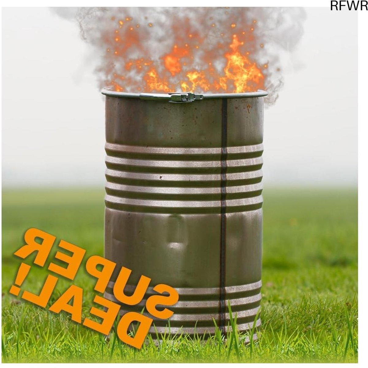 RFWR® Grote Vuurton met Deksel 100L voor Gezellige Avonden en Warmte
