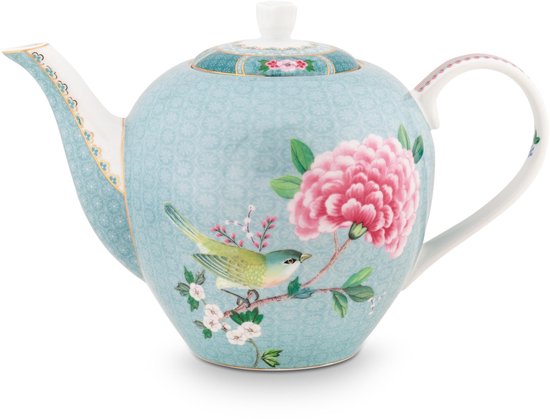 Pip Studio - Blushing Birds - Theepot - Blauw - Porselein - 1,6l