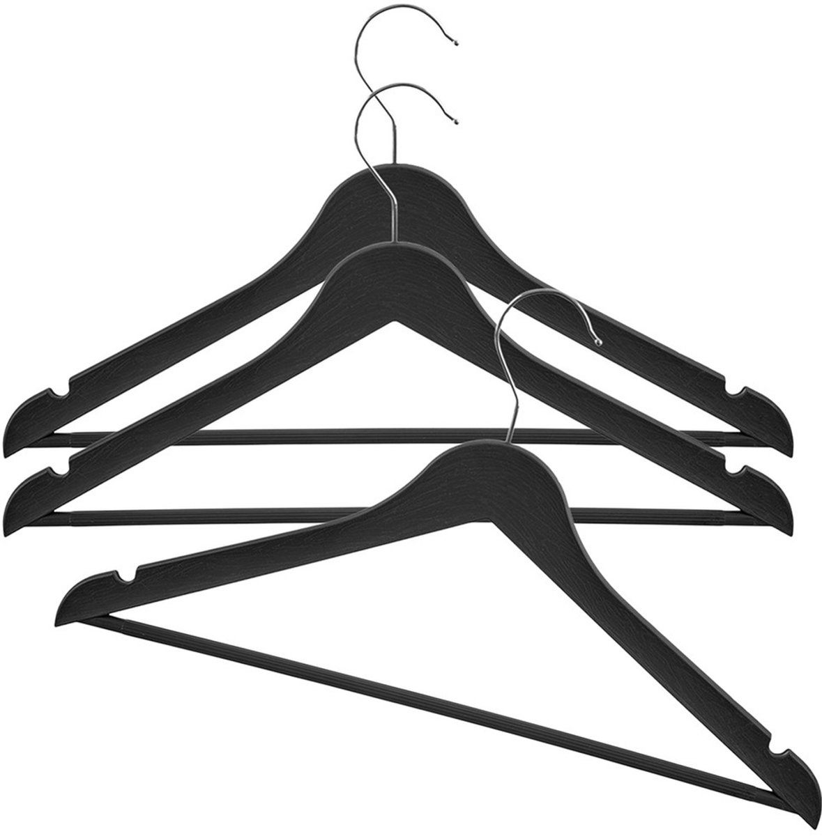 Kledinghangers Zwart Draaibaar 42x24 cm 3 stuks - Kleerhangers - Broekhanger - Hanger