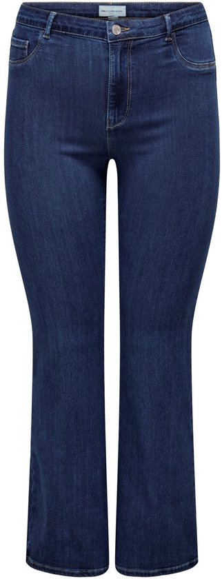 ONLY CARMAKOMA - CARTHUNDER LIFE MID PUSH UP FLARED DNM - Dames - Jeans