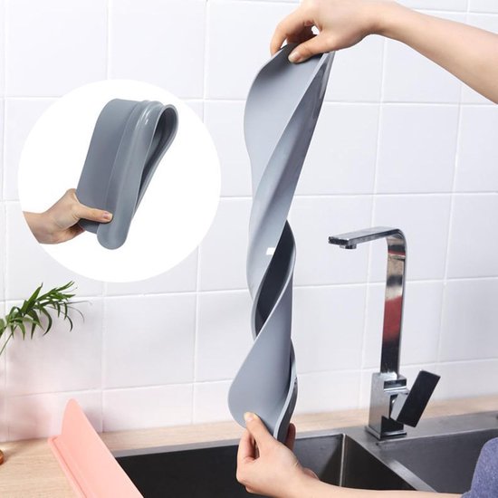 Barrière Eau évier Protection Anti-Éclaboussures Évier Silicone Polyvalente - Cuisine Et Salle De Bain