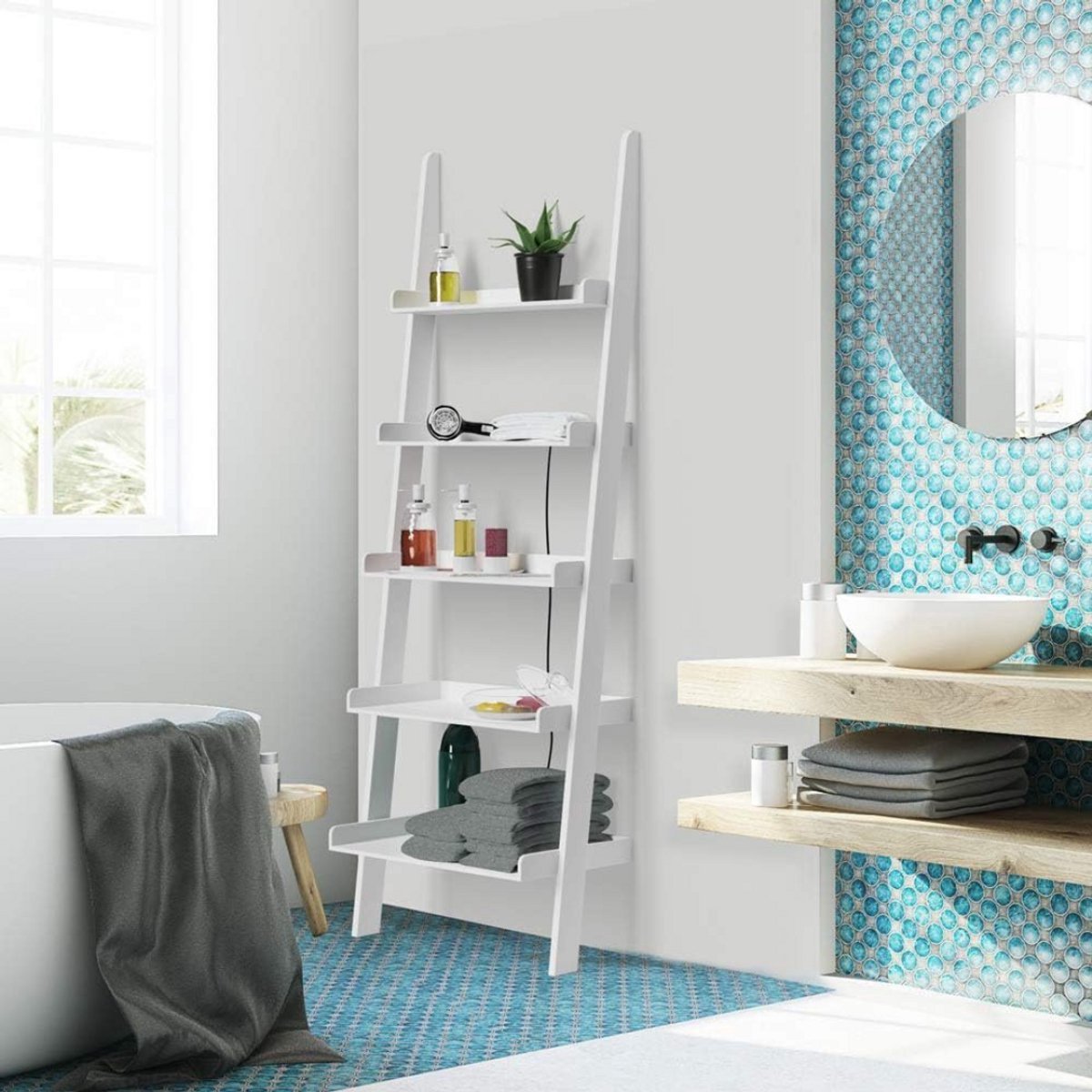 Thuys – Ladderrek – Ladderkast – ‎37cm x 64cm x 180cm – Wit