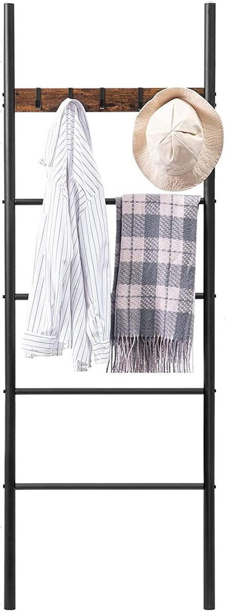 Decoratieve ladder Jean H 177 cm bruin zwart