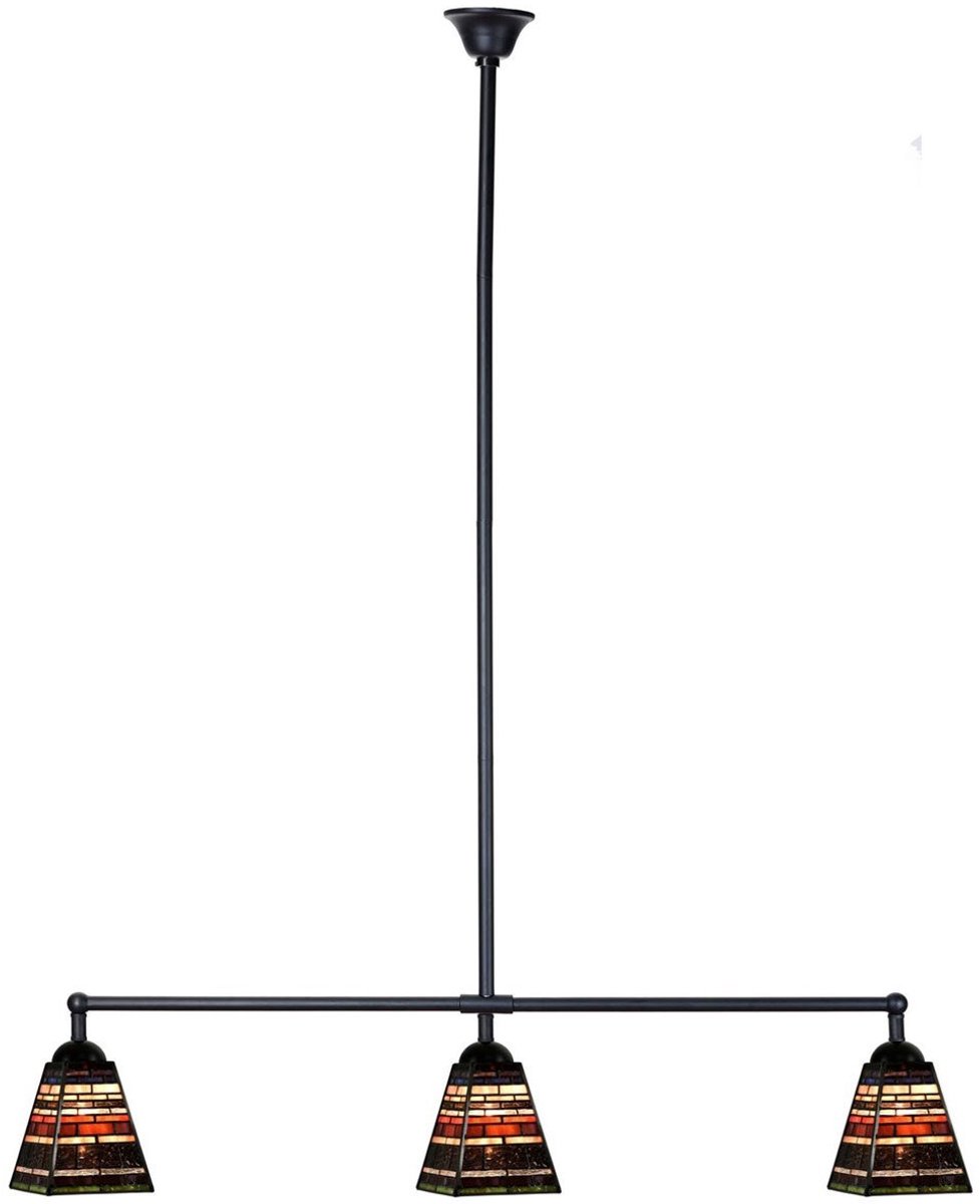 Coloured by Art Tiffany T-lamp 3 lichts Industrial Small - Art Deco Trade Multicolour