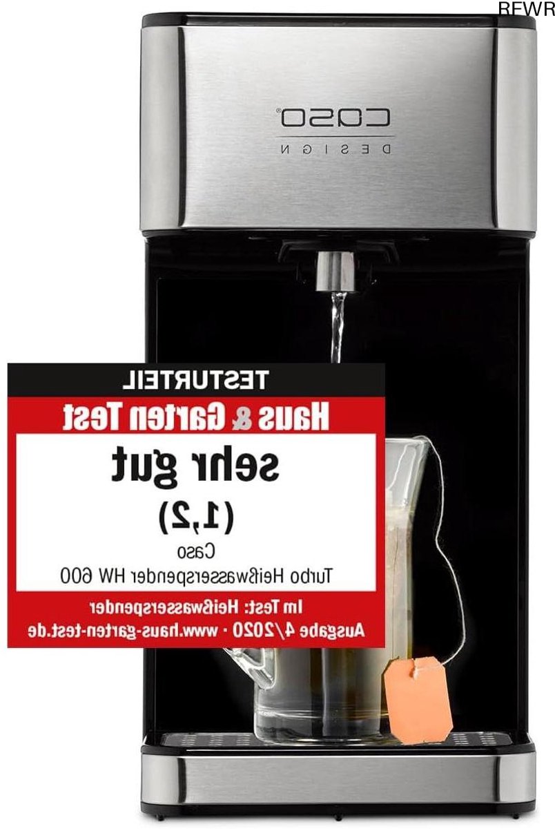 RFWR® Turbo Heetwaterdispenser 2600 W - Snelle Waterverwarming, Roestvrij Staal, Zwart