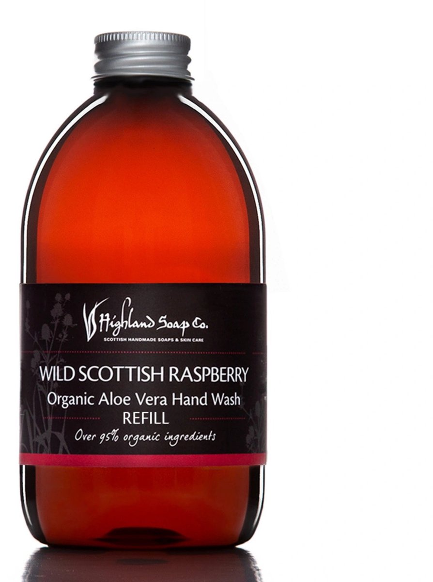 Wild Scottish Raspberry – Fruitig & Zoet - Navulverpakking Handzeep Glas 1 Liter