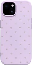 Coque iPhone 11 - Violet - Casemania Coque arrière robuste en Siliconen avec imprimé Hartjes