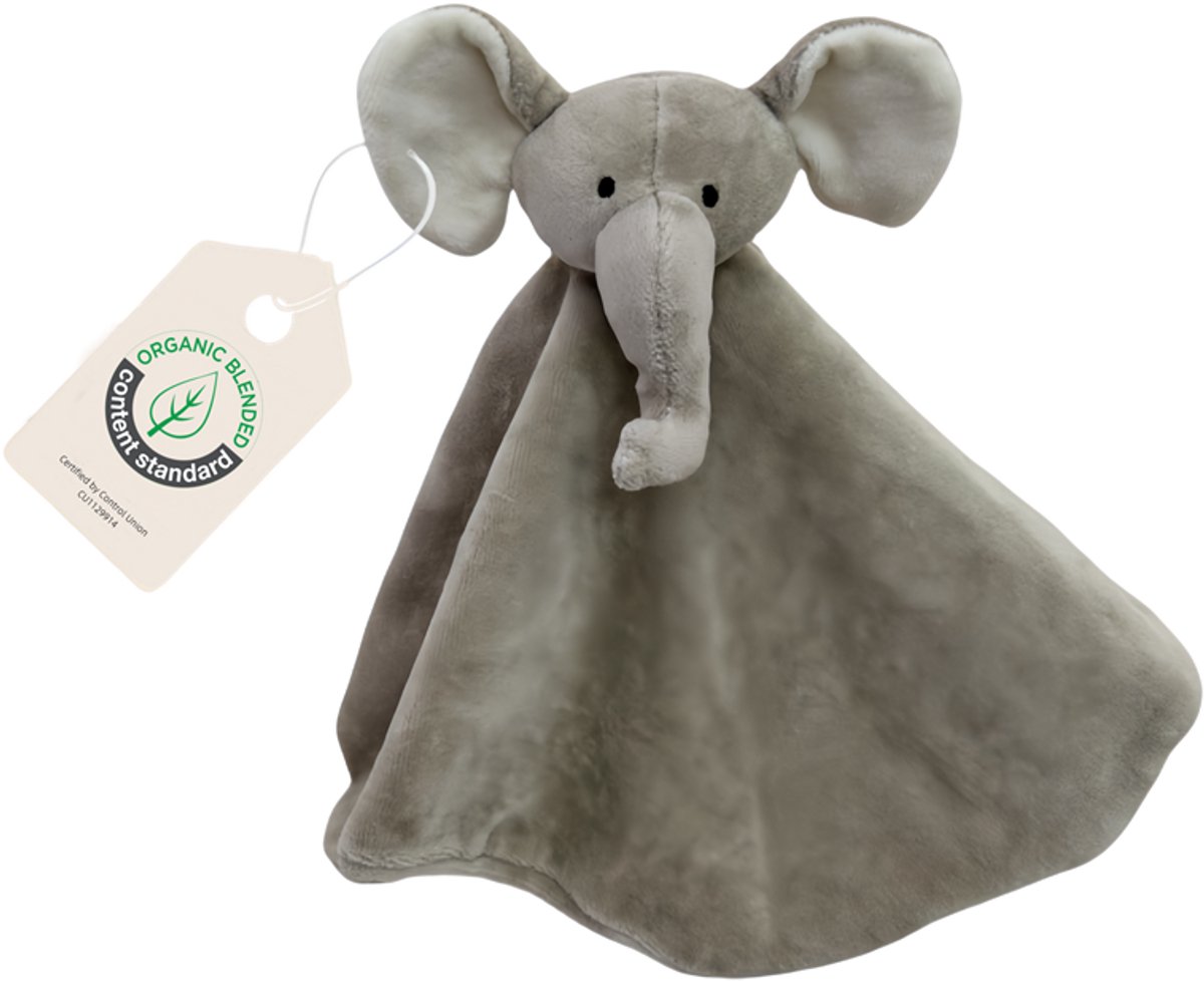 Cute since 1999 - Biologisch Knuffeldoekje - Elvis de Olifant - Doudou - 35 x 35 cm